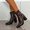 Stretch Skinny Boots Autumn New Pointed Toe Sleeve Anti-slip Wear-resistant Block Heel Short-leg Single Boots