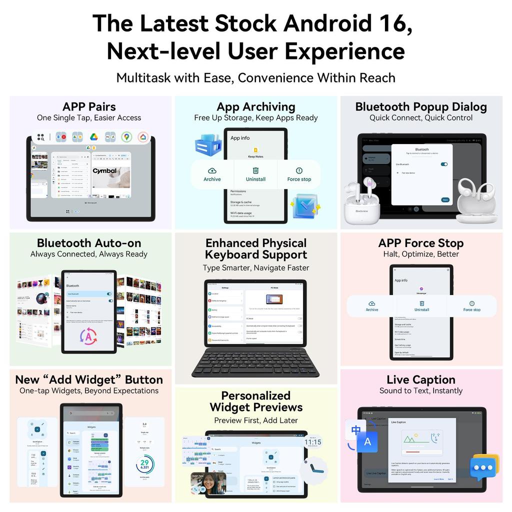 טאבלט TABWEE T20 אנדרואיד 16 24GB RAM 256GB ROM 10.1 אינץ' 1280x 800 תצוגת FHD אוקטה ליבה UMS9230 T606 טאבלט PC עם מקלדת
