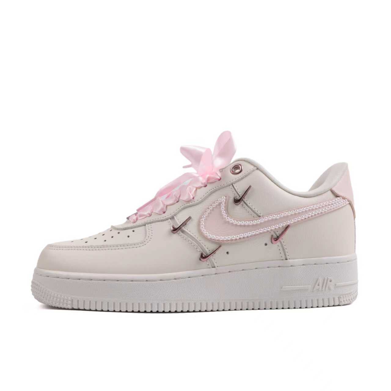 

Nike Air Force 1 Icing Sugar Bowknot Patent Leather Low top Skateboard Shoes Unisex Light Blue CW2288-111(Team1618-) 41