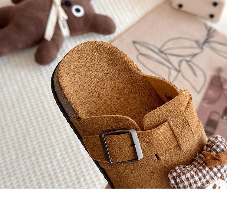 2025 Kids Birkenstock Forest-Style Little Bear Slip-on Slippers for Baby Girls - Cute & Versatile for Spring and Autumn