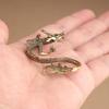 Retro Messing Tierkreiszeichen Drache Kleine Statue Schreibtischornament Chinesische Fabelwesen Figuren Retro Haus Feng Shui Dekorationen Handwerk