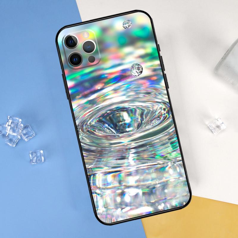 Water Drop Tortoise Phone Case For iPhone 16 Pro Max 13 12 Mini 11 14 15 Pro Max XR 16 15 Plus 16e Cover Shell