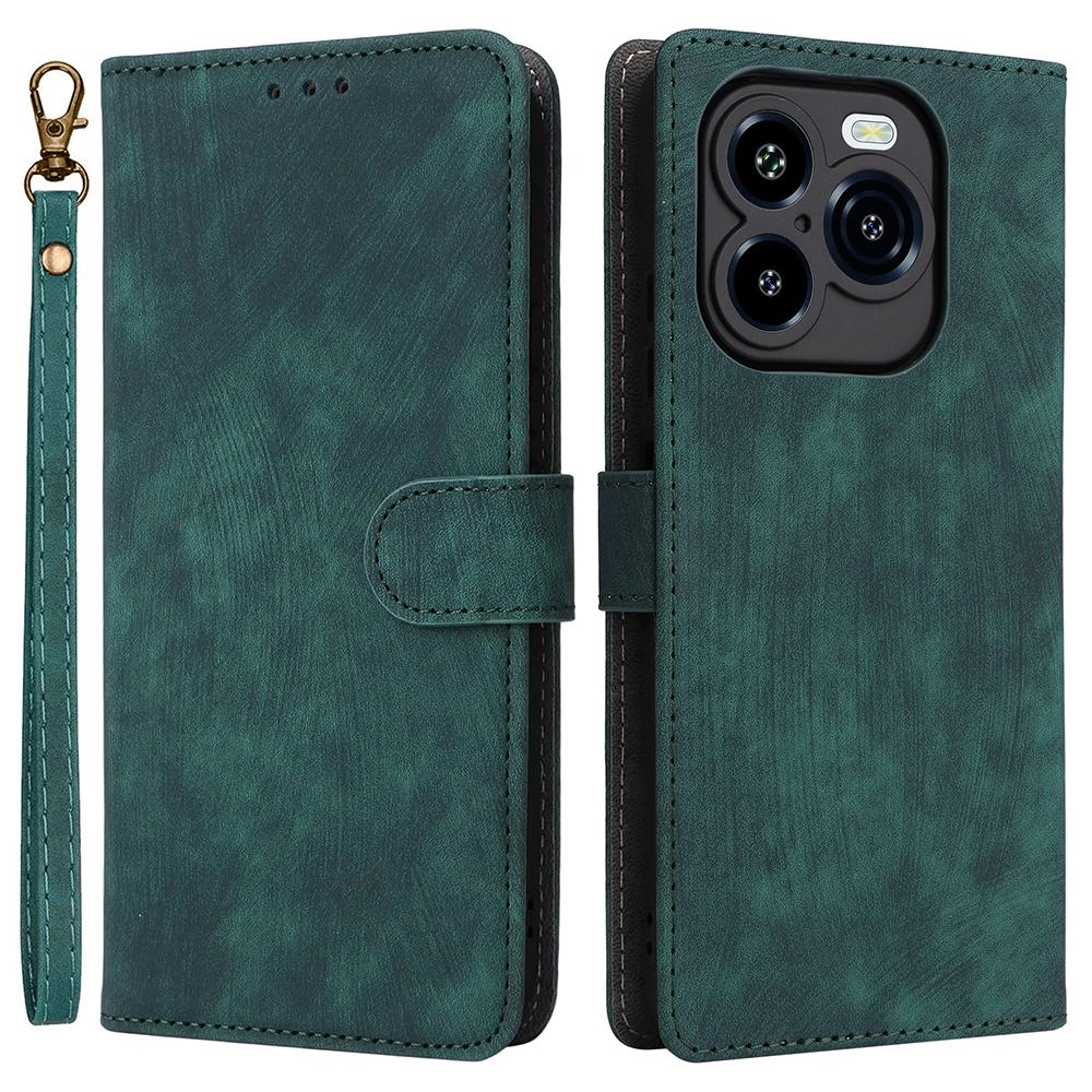 For Oukitel C65/C65 Pro Case Wallet RFID Blocking PU Leather Phone Cover Stand with Strap