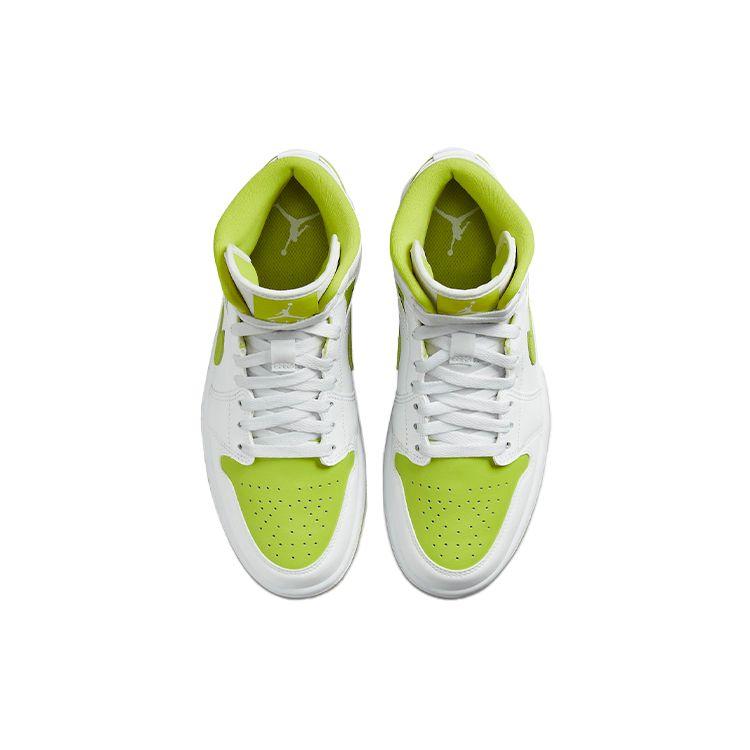Air Jordan 1 Mid White Lime Women Sneakers BQ6472-131