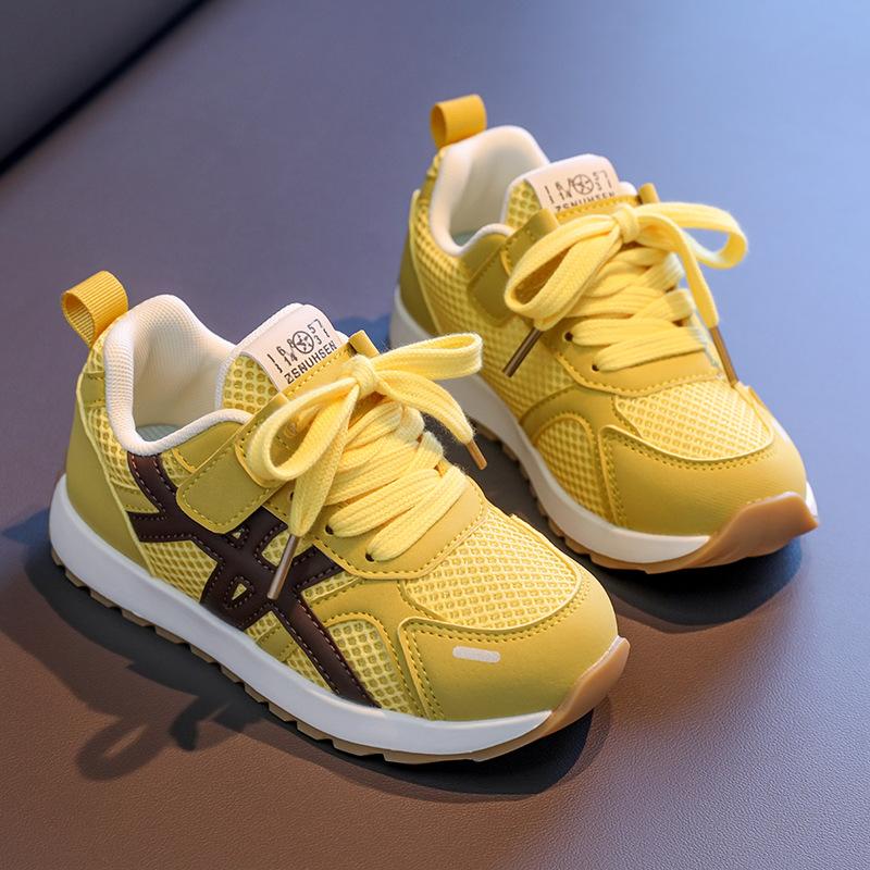 Girls' moral training shoes 2025 popular summer and autumn double net heightening platform leisure campus sports Forrest Gump shoes