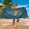 Sea-ttle Fc Logo Printed Microfiber Beach Towel, Soft And Absorbent, Quick-Dry, Ideal for Summer Travel, Beach Essential, Swimming Pool