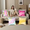 Home Decor Colorful Daisy Wave Pattern Pillow Covers Pattern Cushion Cover Suitable for Sofa Bedroom Car Pillow Cover