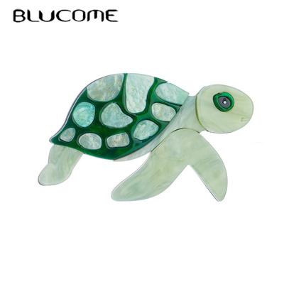 Broche en forme de tortue verte pour femmes, matériau acrylique, nouvelles tendances, Design tendance, fait à la main, mignon sur sac, accessoires pour vêtements