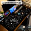 Astronaut Space Theme Personalized Mouse Pad Custom Name Text Non Slip Desk Pad For Laptop Office Desktop