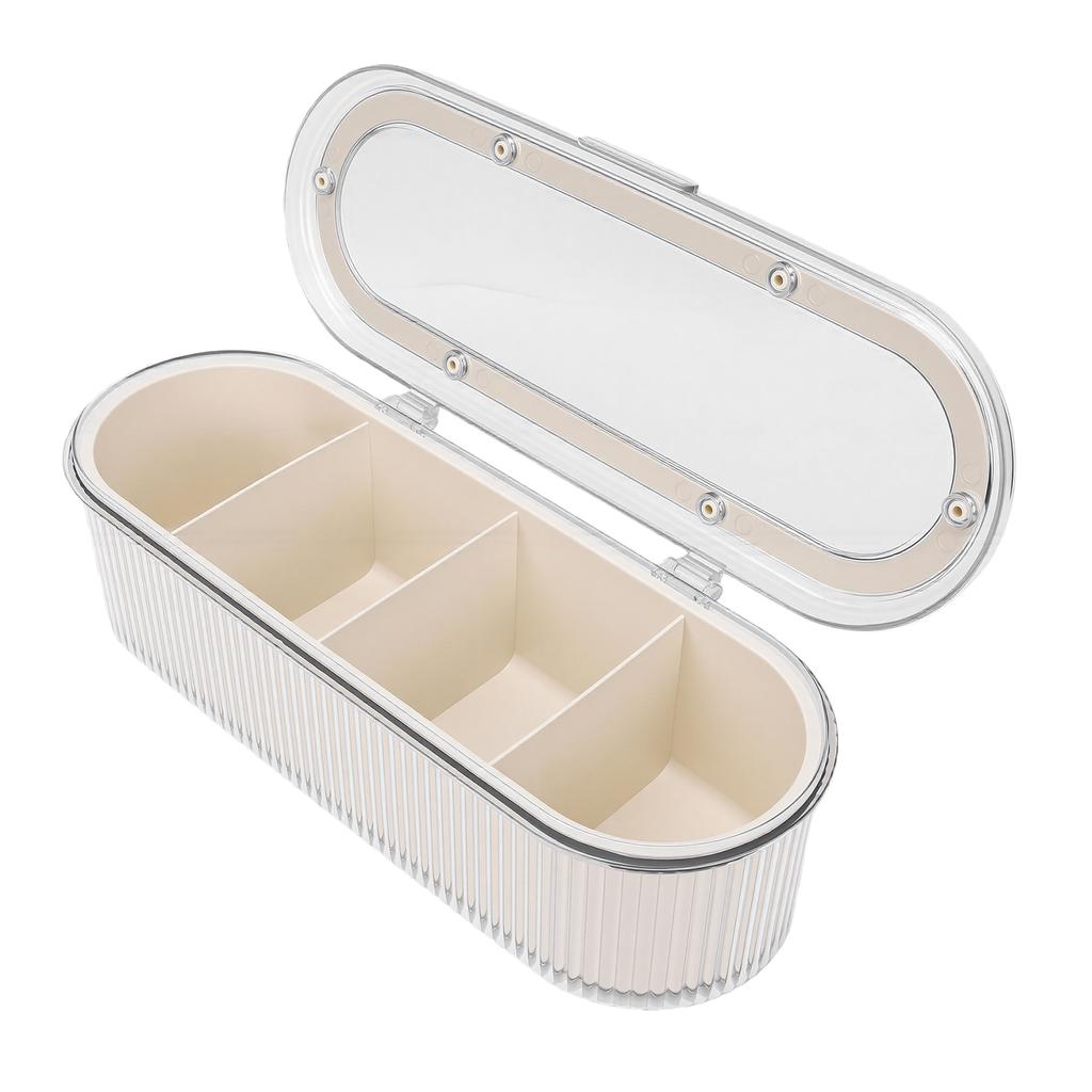 Clear Makeup Brush Holder   with   Lid for Dust   Beauty Sponge Storage Makeup Brush Holder