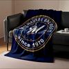 Milwaukee Brewers Logo Blanket Print Blanket Soft and Cozy Perfect for the Living Room Bed Sofa or a Nap,gift