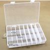 24-Grid Transparent Plastic Jewelry and Earring Storage Box for Accessories and Beading
