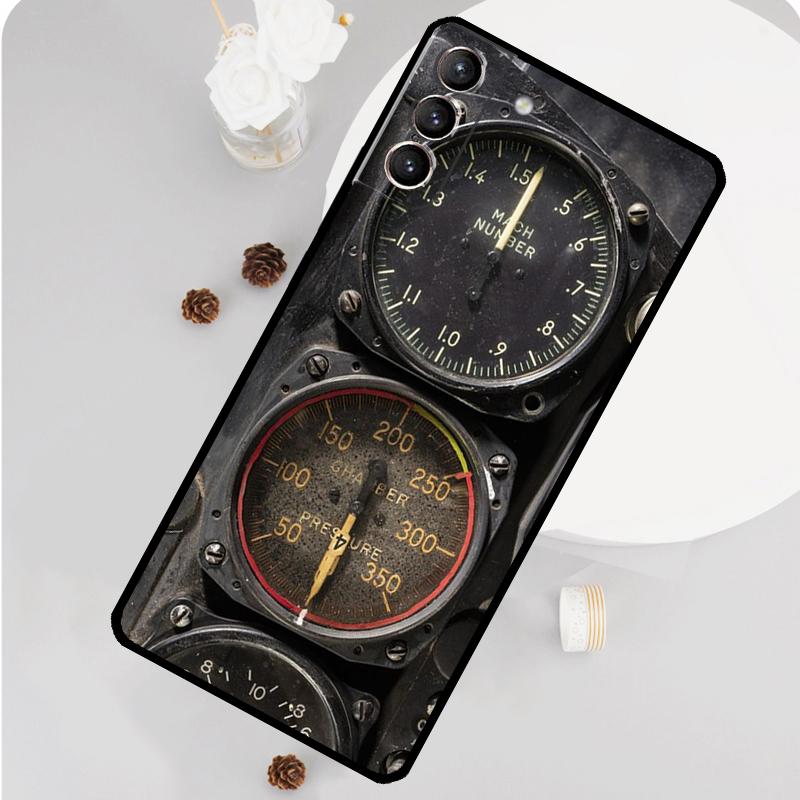 Aircraft Cockpit Dashboard Phone Case For Samsung Galaxy S25 Ultra S20 S21 S22 S23 S24 Plus S9 S10 S25 FE Funda Cover