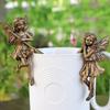 Imitation Copper Flower Fairy Figurine Set Cartoon Fairy Hanging Ornaments  Living Room Bedroom