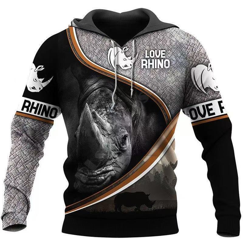 Winter New Sweater European and American Style Lion Animal 3D Three-dimensional Printing Pattern Large Size Loose Sweater