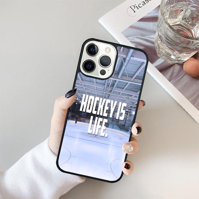 Hockey Canvas Style Phone Case Cover For iPhone 17 Air 15 16e 14 13 12 Pro Max 11 Pro Max Plus Coque Shell