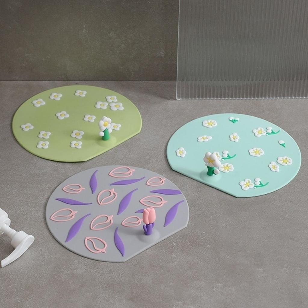 Sink Mat 1 Pcs Floor Drain Deodorant Anti-insect Anti Odor Water Stopper Floor Drain Cover Pad for Toilet Shower Sewer