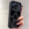 Minimalist Black Skull Pattern Silicone Soft Phone Case For iPhone 17 16 15 Pro Max 14 13 12 11 Pro 17 Air 16E XS X XR Cover