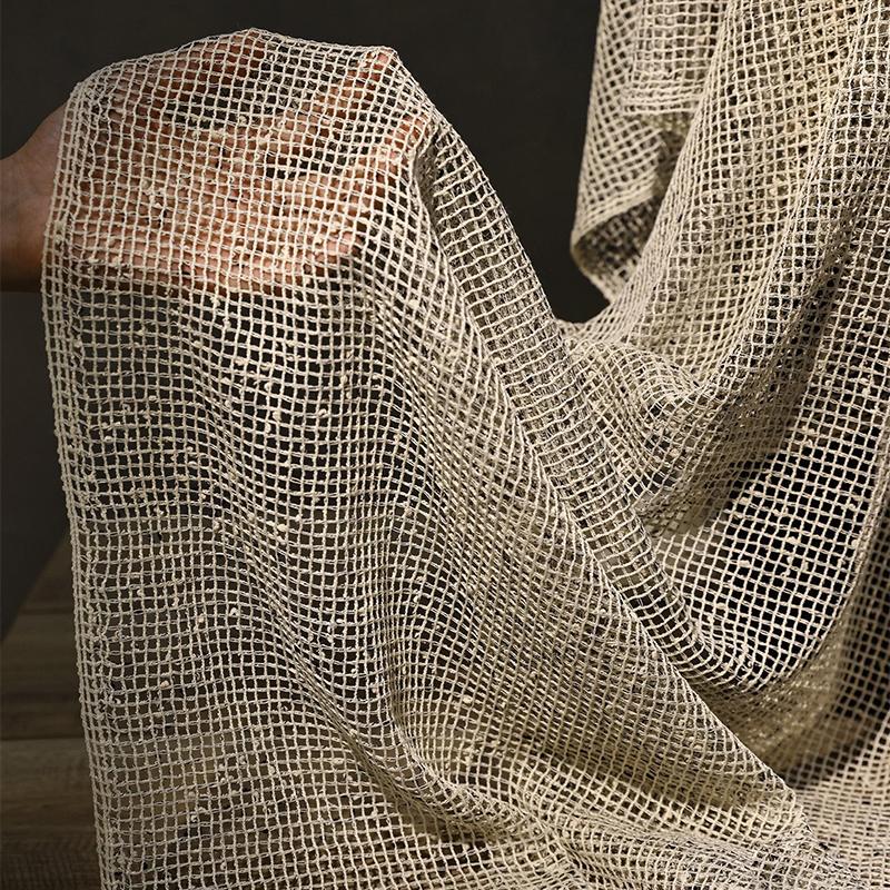 50x140cm Hollow out See-Through Mesh Fabric Textured Particle Mesh Cloth for DIY Vintage Dress Clothing Sewing Designer Fabric