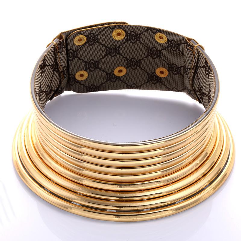 European and American Popular Jewelry Long Neck Ethnic Style Exaggerated Personality Metal Collar
