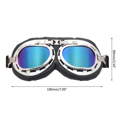 Okuliare na motorku Retro Pilot Style Cruiser Scooter Okuliare Prachodolné proti vetru pre mužov Ženy Dospelý Proti poškriabaniu