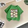 Children T-shirt FlowerPrinted Kids 100% Cotton Clothes Tops 2-13Y O-Neck Short-sleeve T-shirt