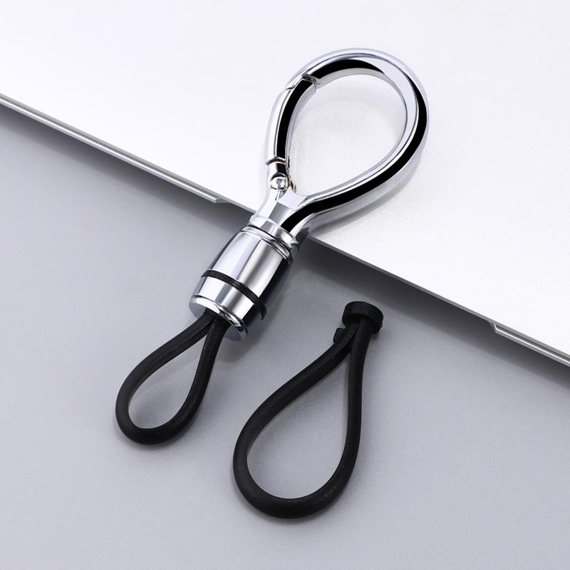 Men's Metal Car Keychain Pendant: Sleek Anti-Lost Waist-Hanging Key Ring