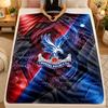 Flannel BlanketCrystal Palace Football Warm Soft Throw Blanket for Indoor Sofa Bed Living Room Use