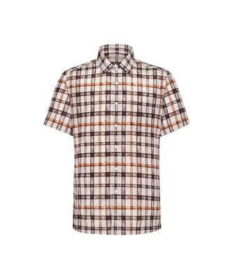 Dagseusyeocheu Silk Blend Medium Check Casual Short Sleeve Shirt_Dls1Shcs142I1