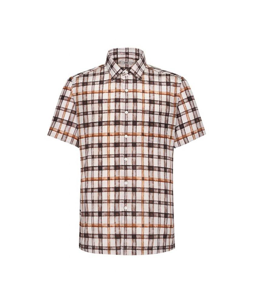 Dagseusyeocheu Silk Blend Medium Check Casual Short Sleeve Shirt_Dls1Shcs142I1
