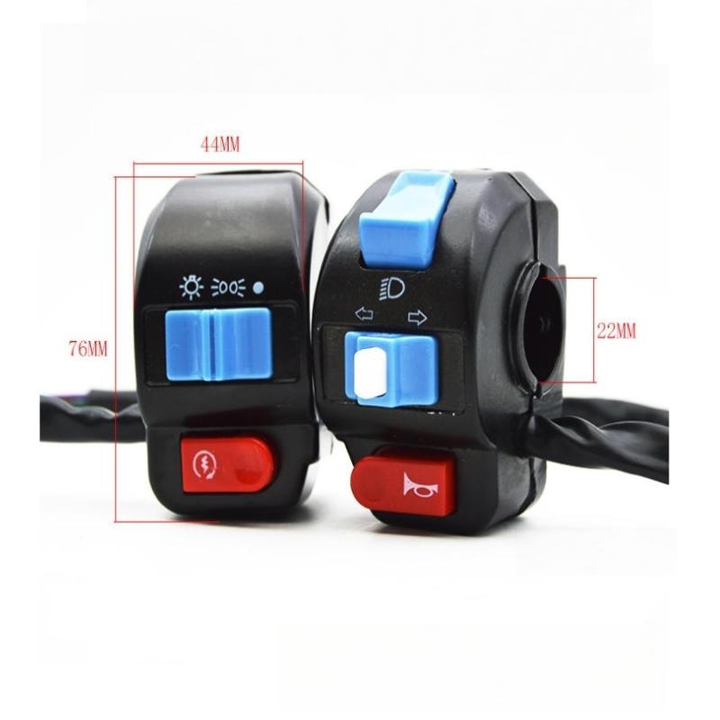 1/2Pcs Electric Bike Scooter Handlebar Switches Motorcycle Horn Button Turn Signal Button Switche Control For Gy6 50Cc 125Cc