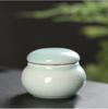 4pcs/lot Ceramic Mini Tea Cans Sealed Cans of Fragrant Powder Ceramic Pill Cans Pearl Powder Portable Travel Storage Tank