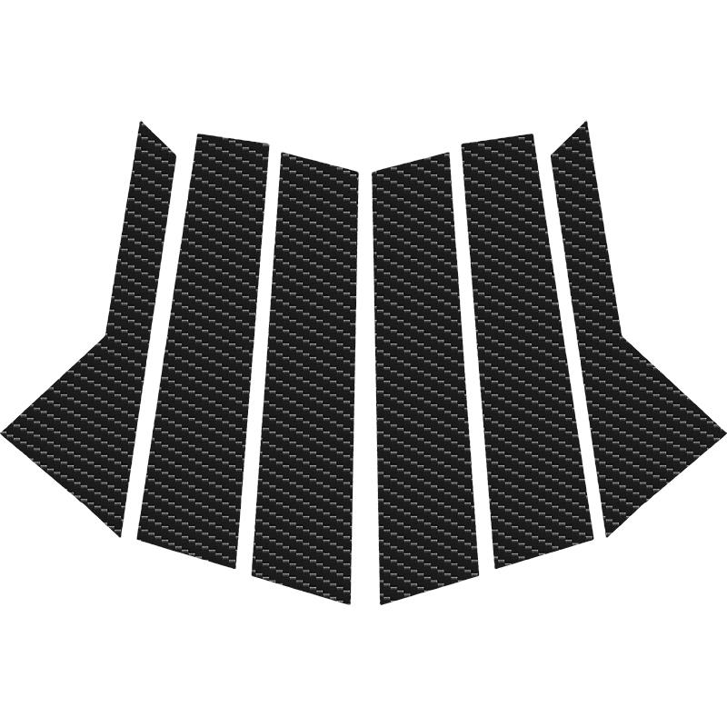

6 шт. Накладки на стойки автомобиля из углеродного волокна подходят для KIA CEED WAGON 2019-2024, наклейки-крышки на оконные стойки дверей