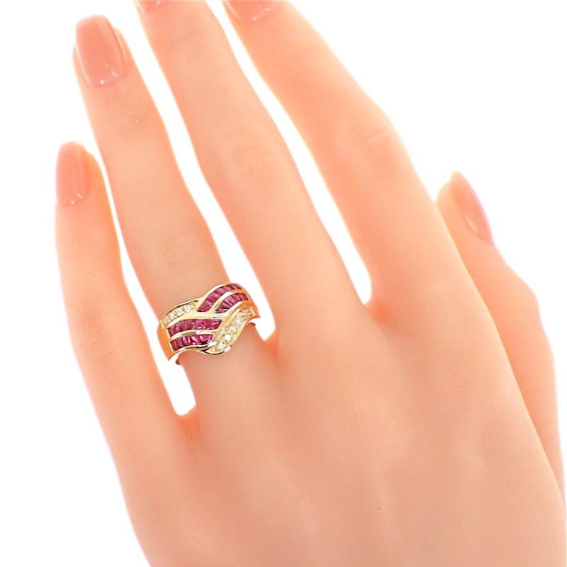 no brand  #13(JP Size) ring K18 yellow gold Women