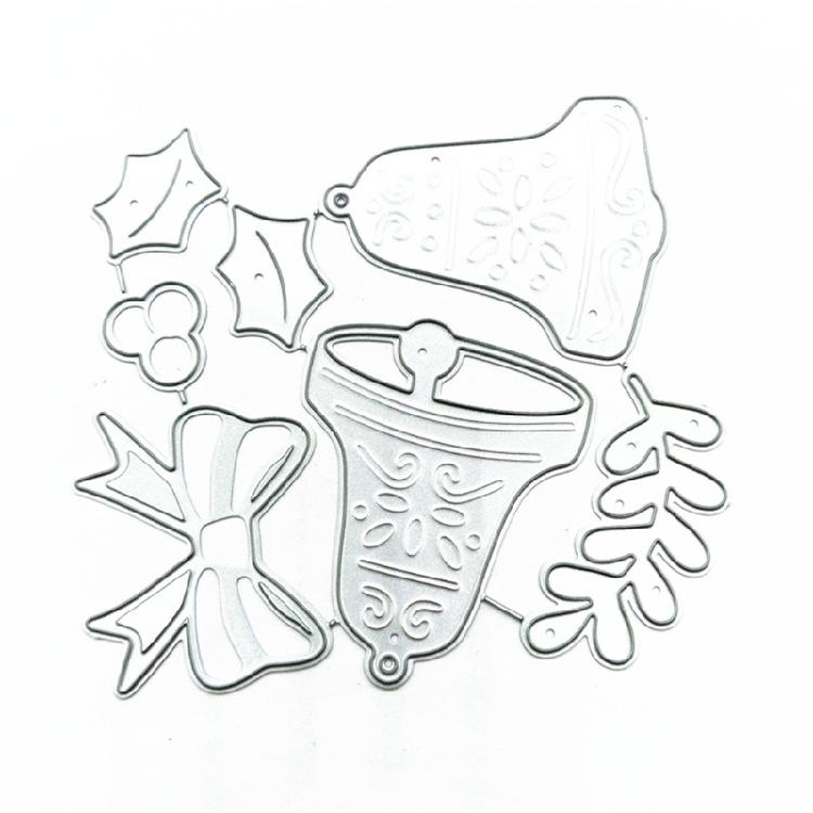 Christmas Bells Embossing Cutting Dies Wheat Die Cuts for Birthday Card Making