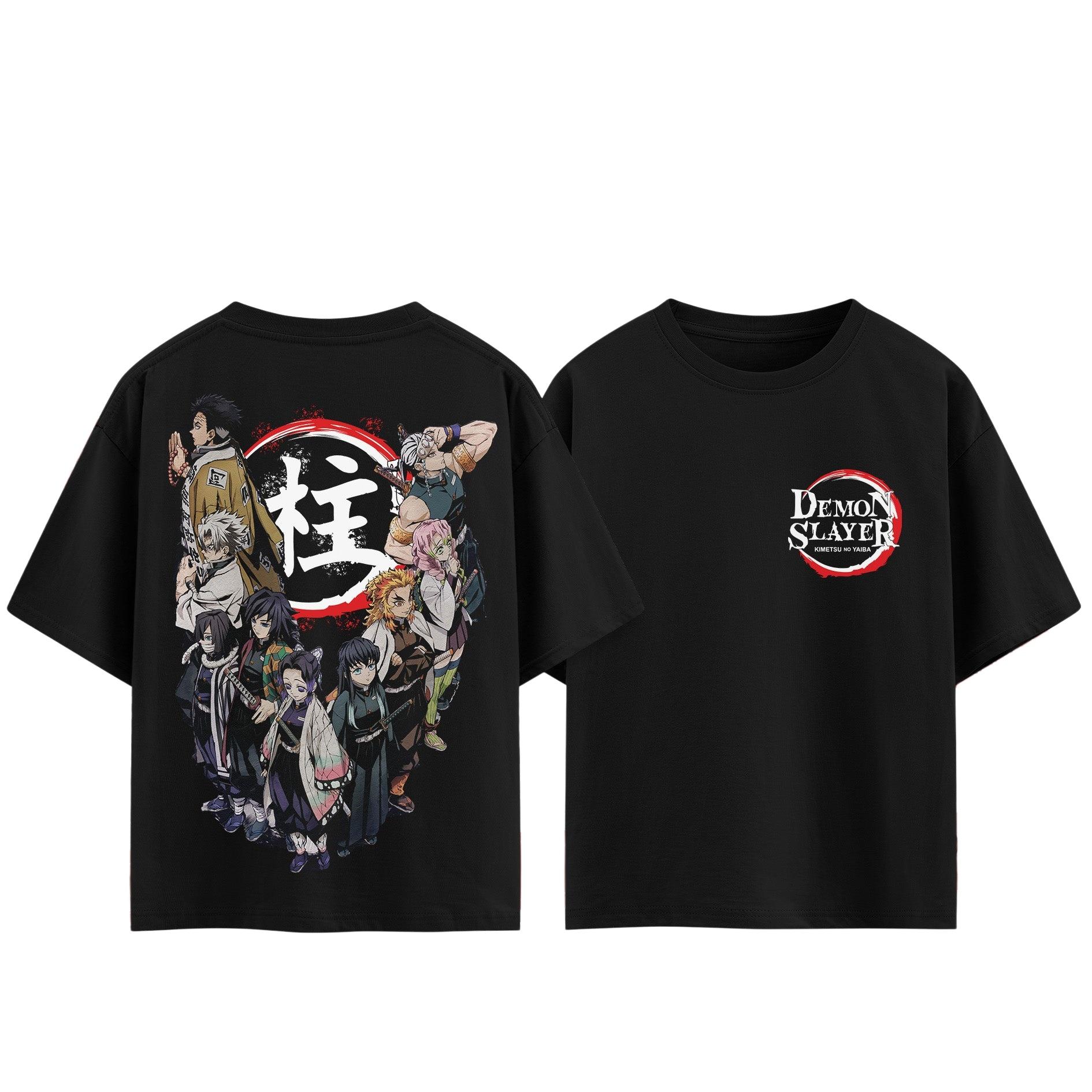 

Demon Slayer Hashira Printed T-shirt Men and Women Summer Cotton Y2K Clothing Fashion Anime Fans Short Sleeve Tops Streetwear S разноцветный