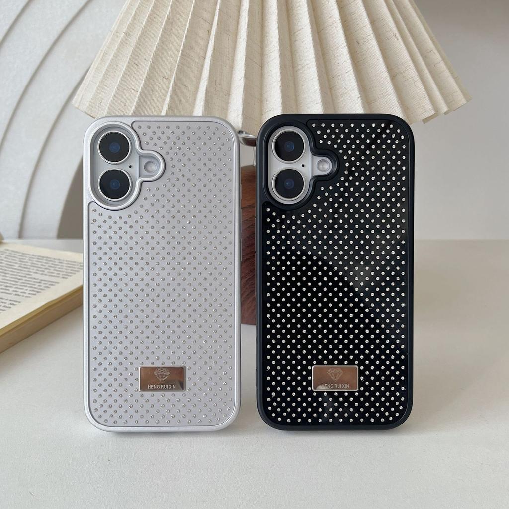 Applicable To Apple 16-star Sparkling Phone Case, IPhone15 Full Diamond 13 Protective Case, 14 Fresh Polka Dot Diamond Case