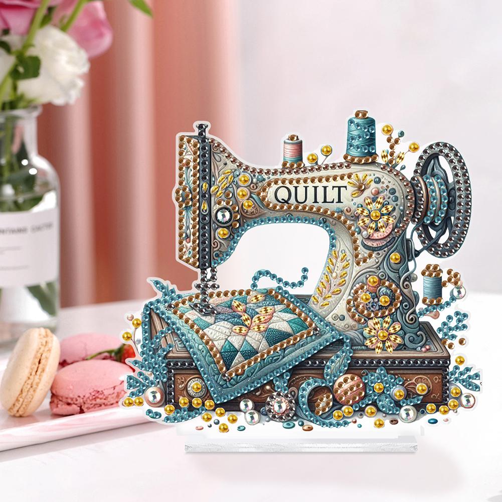 2D/Flat Stitch Machine DIY Table Top Diamond Painting Ornament Kits 5D DIY Diamond Art Tabletop Decorations for Adults Beginner