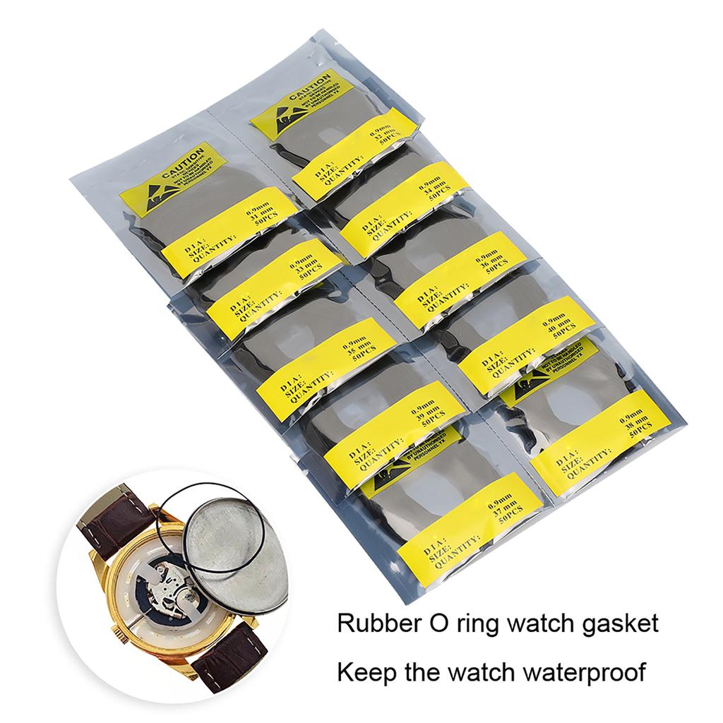 Waterproof Round Watch Gaskets O Ring Washers Watch Accessory 0.9mm(Thick Type)