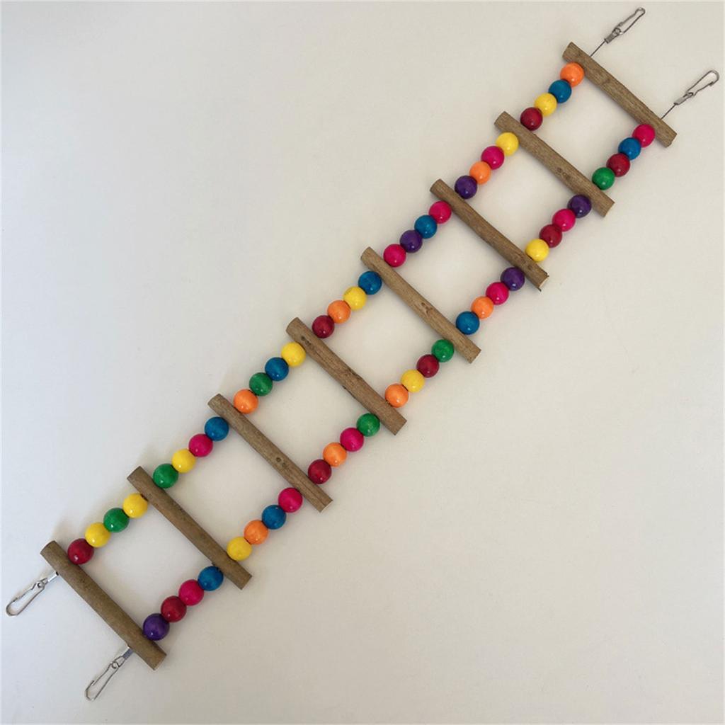 Bird Wooden Ladder Bridge Bird Swing Toy Parrot Climbing Ladder Toy Bird Ladder Toy Bird Hanging Ladder Parrot Swing