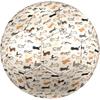 1pc Cats Cream Background Size 5 Soccer Ball Professional Match Training Football Indoor &Outdoor Sports Ball Lightweight Durable C6519