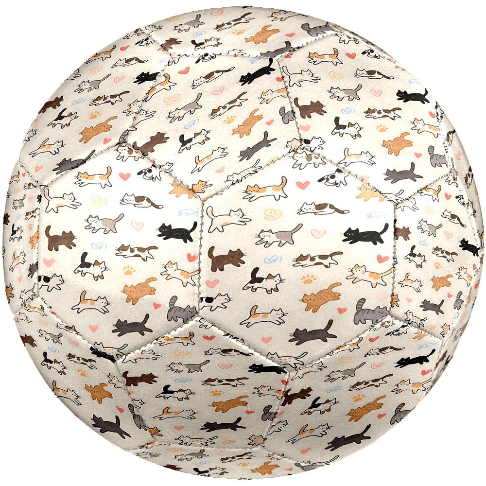 1pc Cats Cream Background Size 5 Soccer Ball Professional Match Training Football Indoor &Outdoor Sports Ball Lightweight Durable C6519