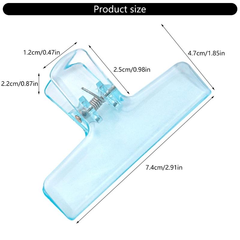 4Pcs Clear Acrylic Paper Clip for Picture Document Drawing Board 74mm Long Paper Clip File Paper Clamp Food Bag Clip