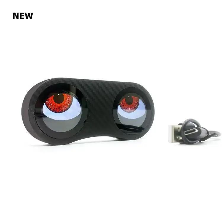 Smart Bike Tail Light Devil Eyes Bicycle Rear Light Waterproof Bike Motorcycle Acc Led For Night Riding With Type C Rechargeable