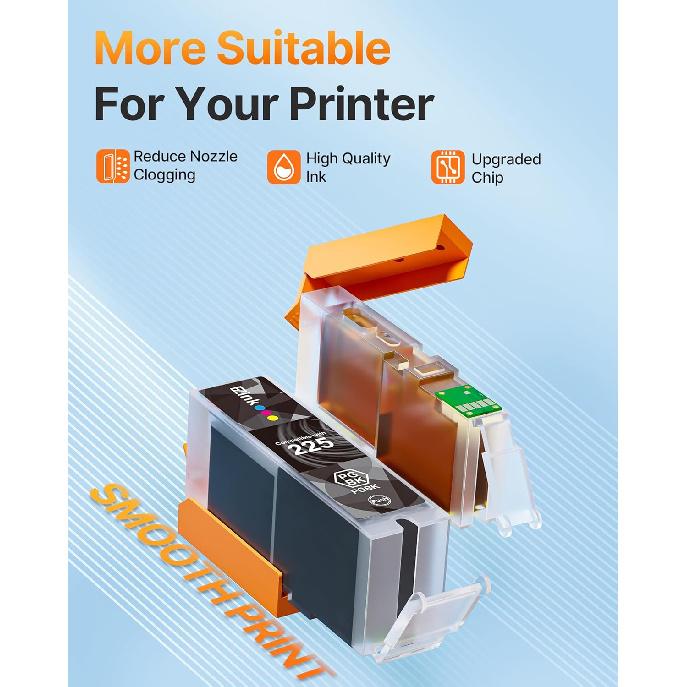 

E-Z Ink Compatible Ink Cartridge Replacement for Canon PGI-225 CLI-226 PGI225 CLI226 Compatible with PIXMA MX882 MX892 MG5320 MG6220 (2 PGBK, 2 Cyan,