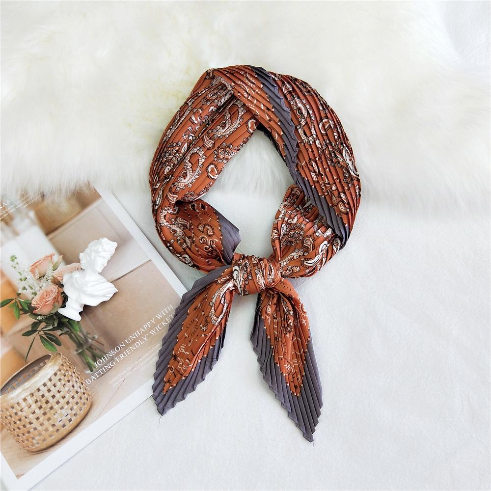 Fashion Decoration Scarf Hairband Tie Hair 70 Small Square Scarf Silk Scarf Women'S Spring And Autumn Versatile Small Scarf Professional Scarf