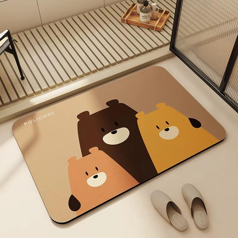 Cute Rabbit Floor Mat Bathroom Mat Door Mat Non-Slip Mat Toilet Floor Rug  Bathtub Floor Mat Welcome Mat