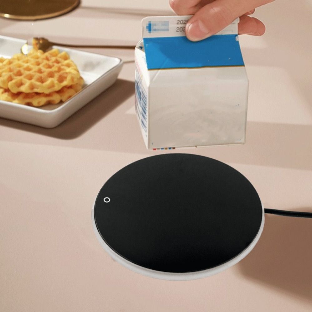 USB-Laden Elektrischer Kaffeetassenwärmer Konstante Temperatur Energiesparender Tassenwärmer Runder Thermostatischer Untersetzer Winter