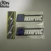 DON 2Pcs Motorcycle Sticker Decal Logo stickers for Akrapovic Exhaust Aluminum alloy waterproof fixation