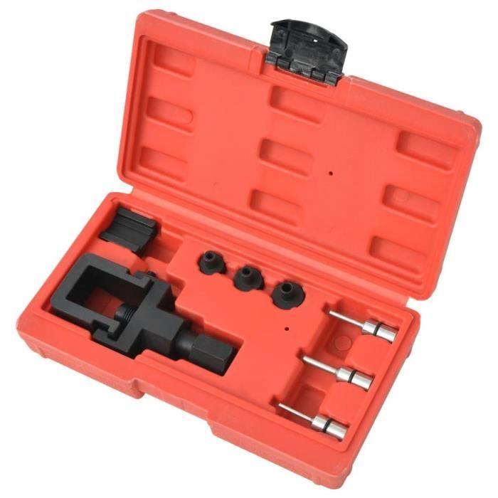 Kit de disjoncteur et de rivetage - vidaXL - 8 pcs - Acier - Rouge - Facile à utiliser